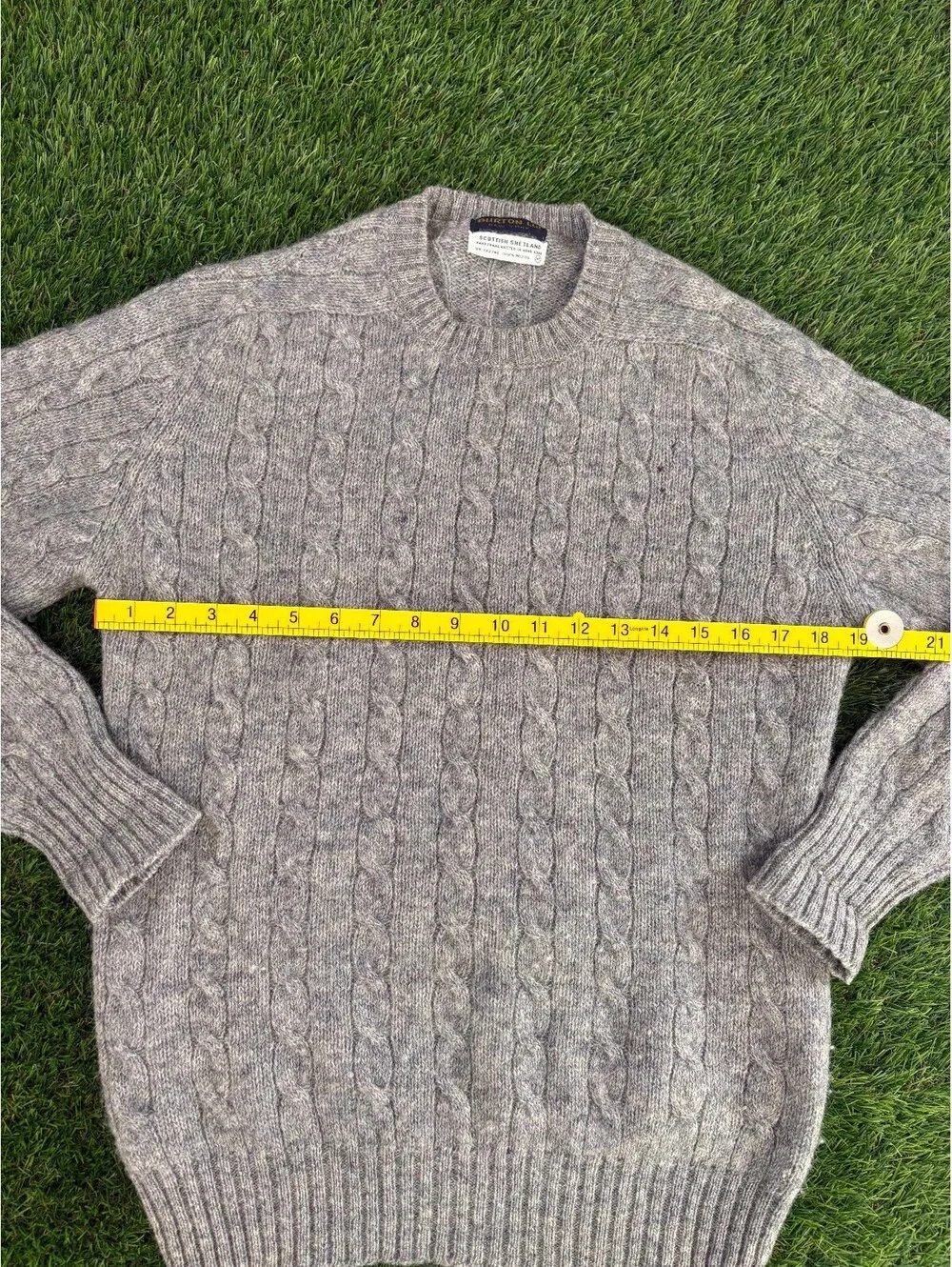 Vintage Burton Ltd Scottish Shetland Gray Wool Sweater, Unisex Adults Medium